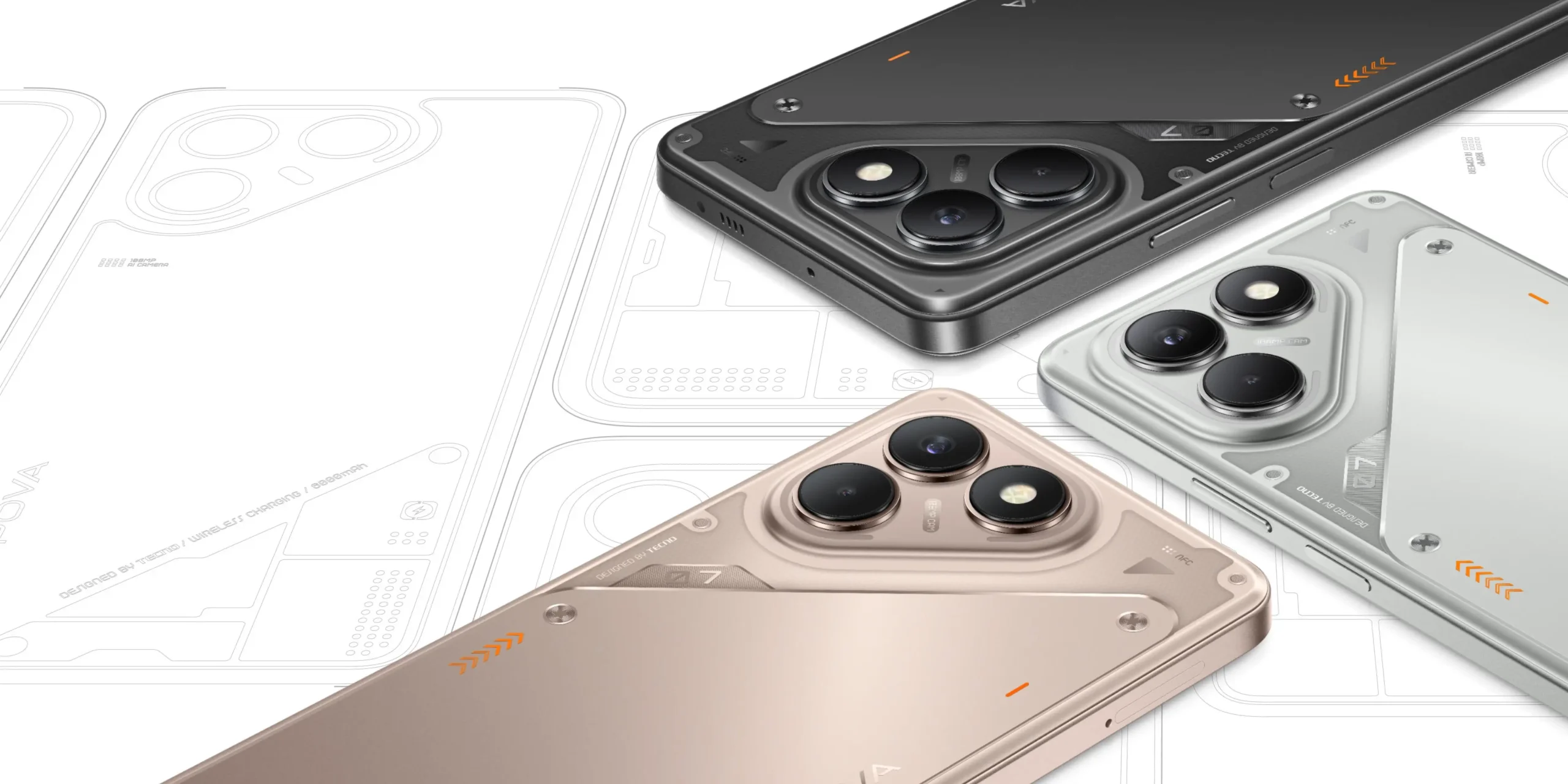 TECNO POVA 7 - 4G 256/8 (Plata, Dorado, Negro)